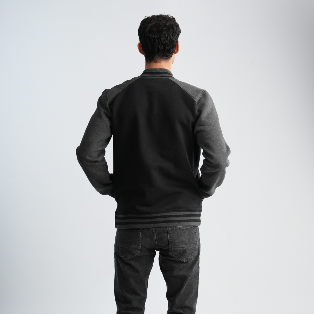 Men's Black*Grey Jacket-MSW-68