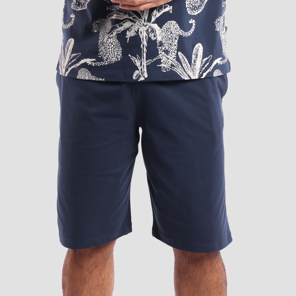 Men's Navy Blue Pajama Set (MPJS-76S) - Naga Homme