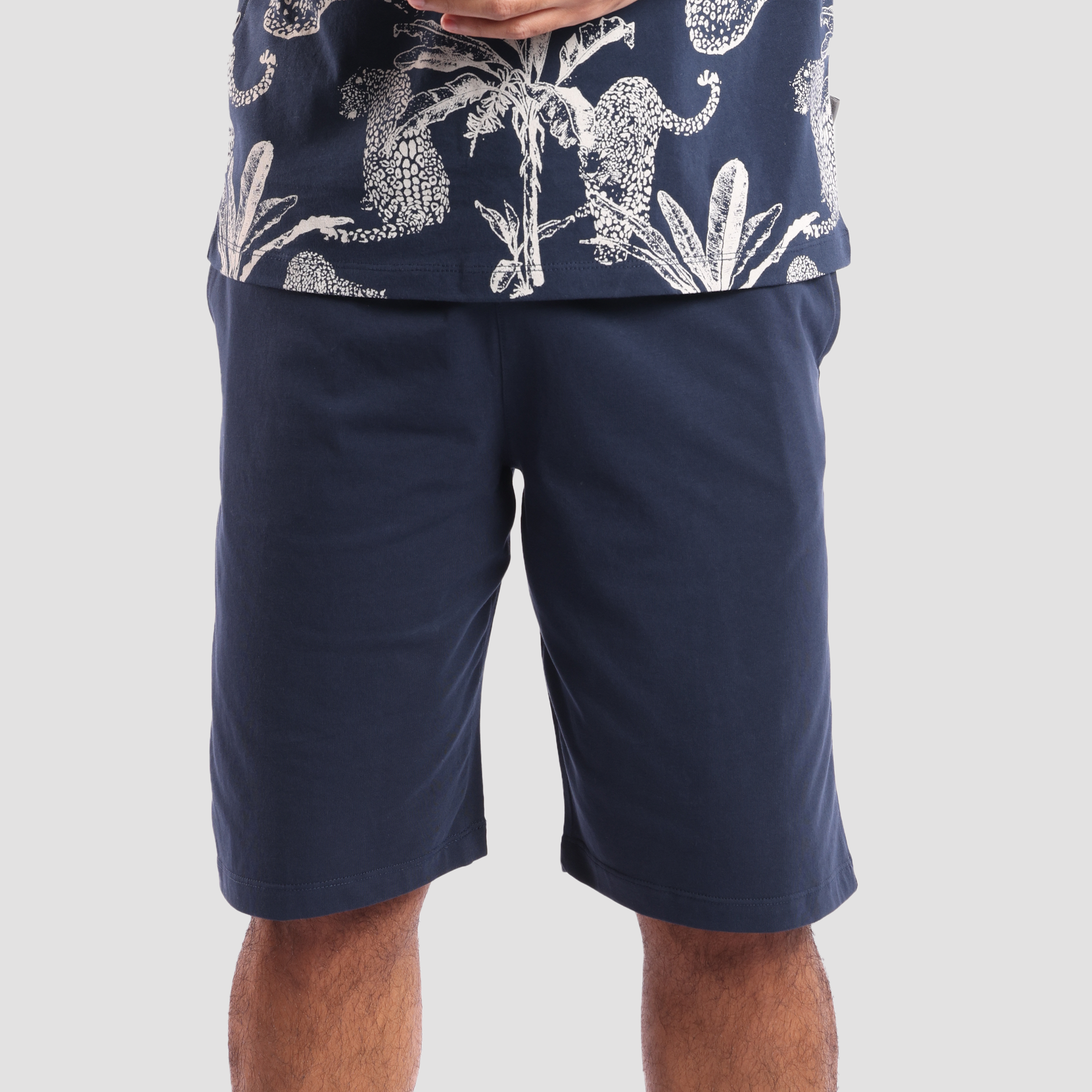 Men's Navy Blue Pajama Set (MPJS-76S) - Naga Homme