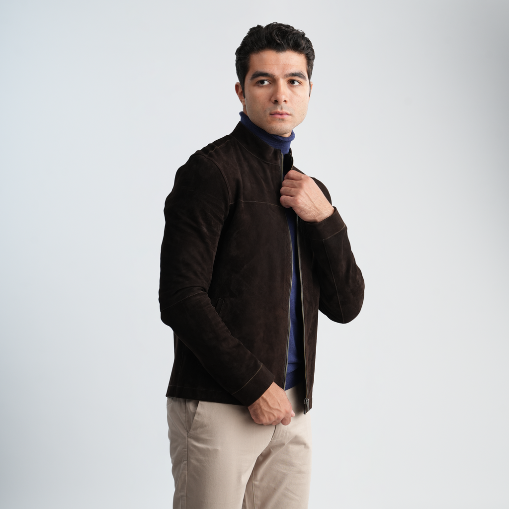 Men's Brown Jacket-MLJ-47