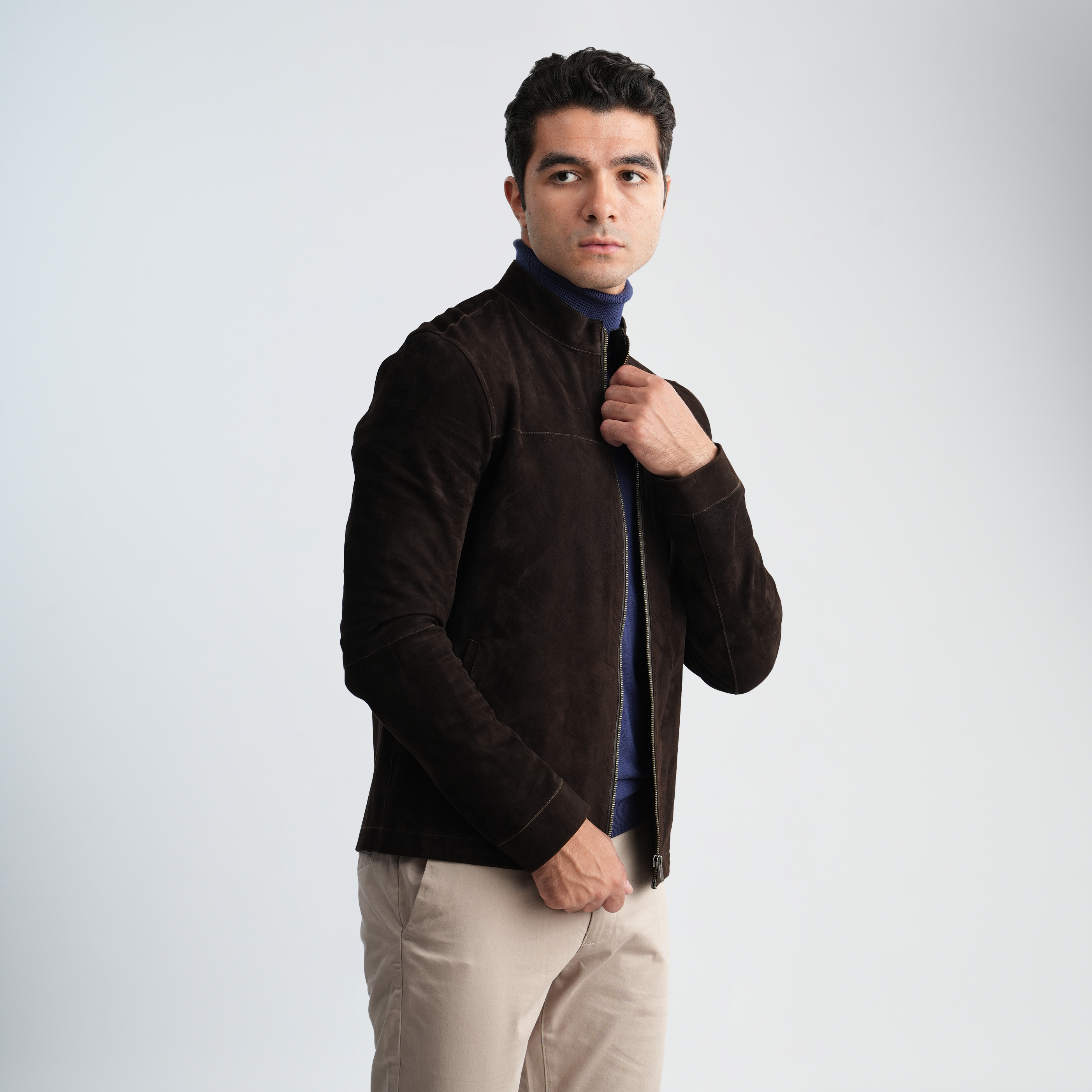 Men's Brown Jacket-MLJ-47