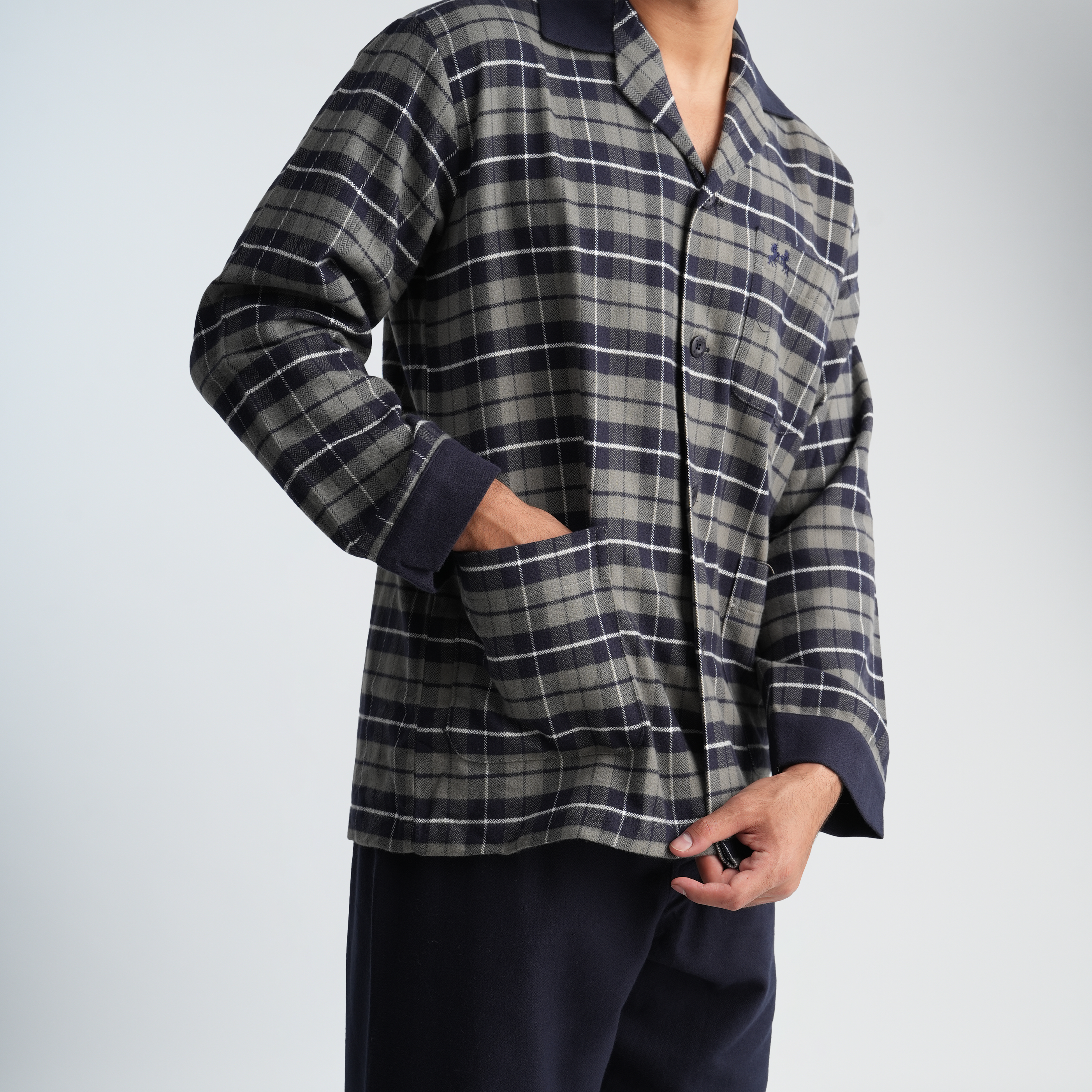 Navy*Grey Pajama Set-MPJLC127