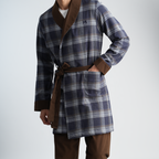 Navy*Brown Robe-MRB-27W