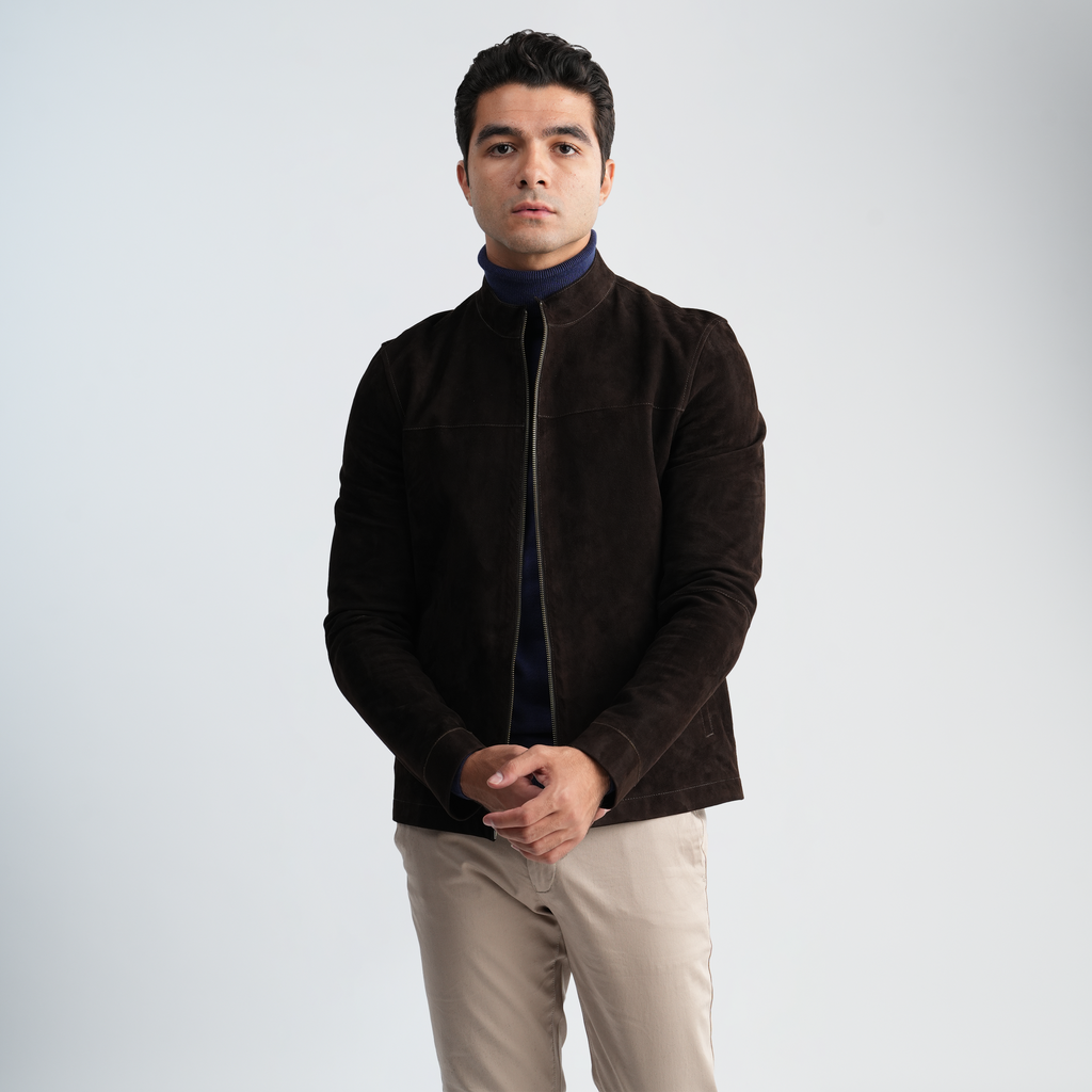 Men's Brown Jacket-MLJ-47