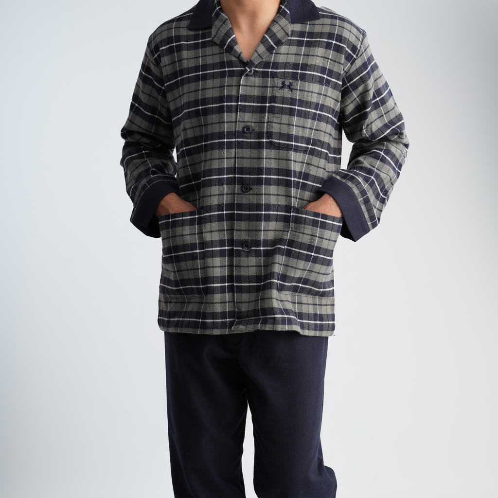 Navy*Grey Pajama Set-MPJLC127