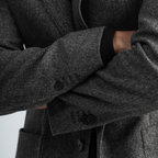 Grey Texture Blazer-MJKC419