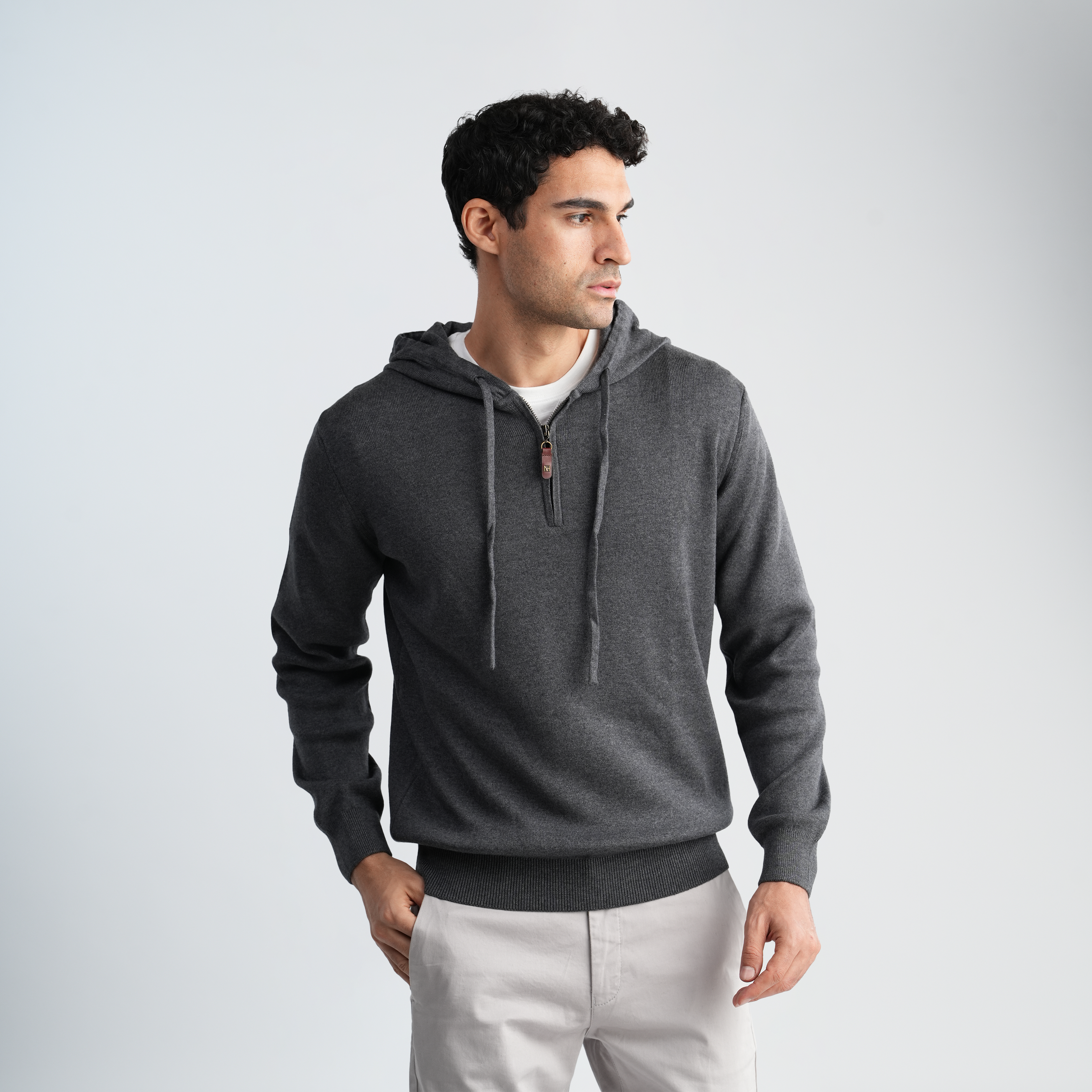 Men's Grey Hoodie-MPLFSH-28 Secondary image