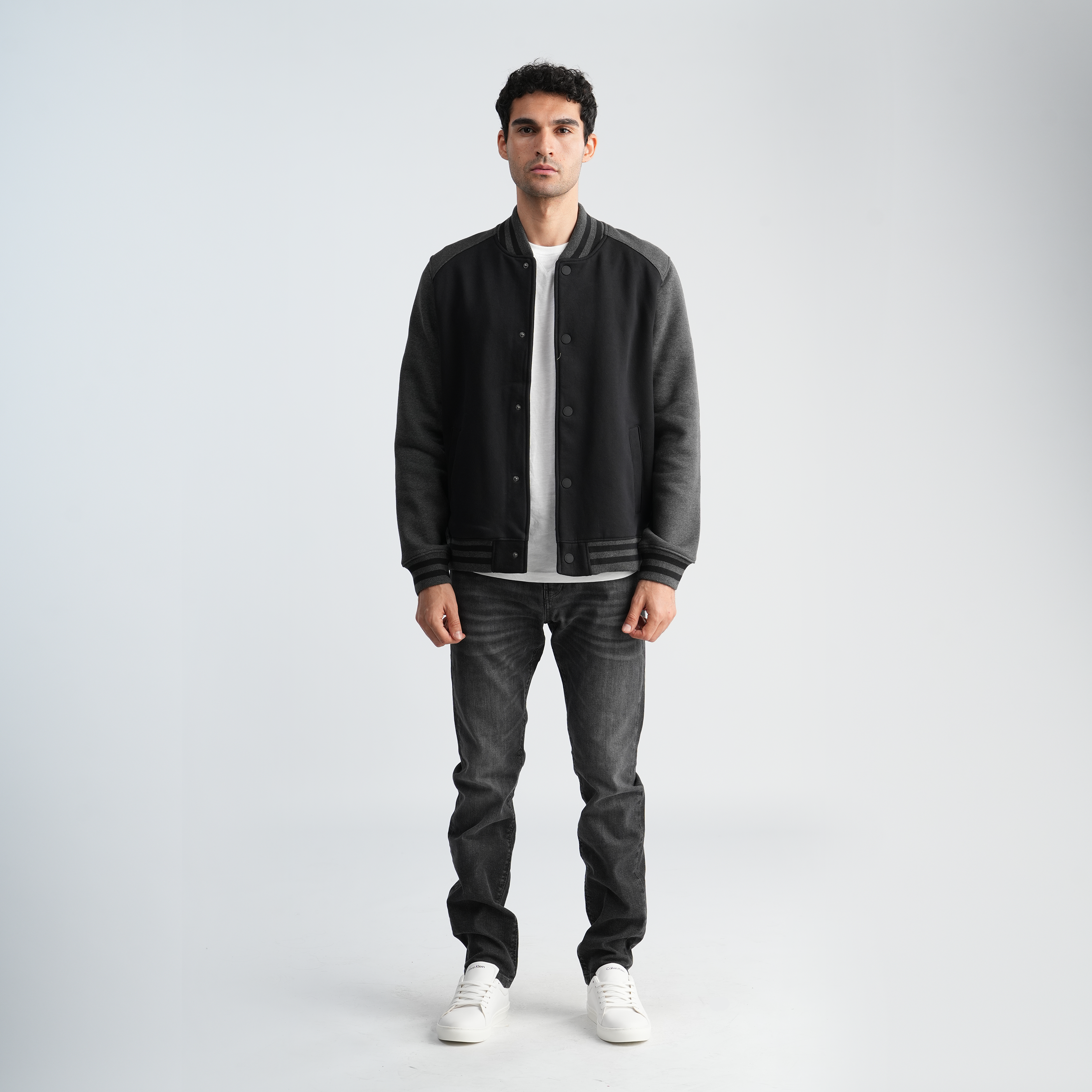 Men's Black*Grey Jacket-MSW-68