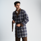Navy*Brown Robe-MRB-27W