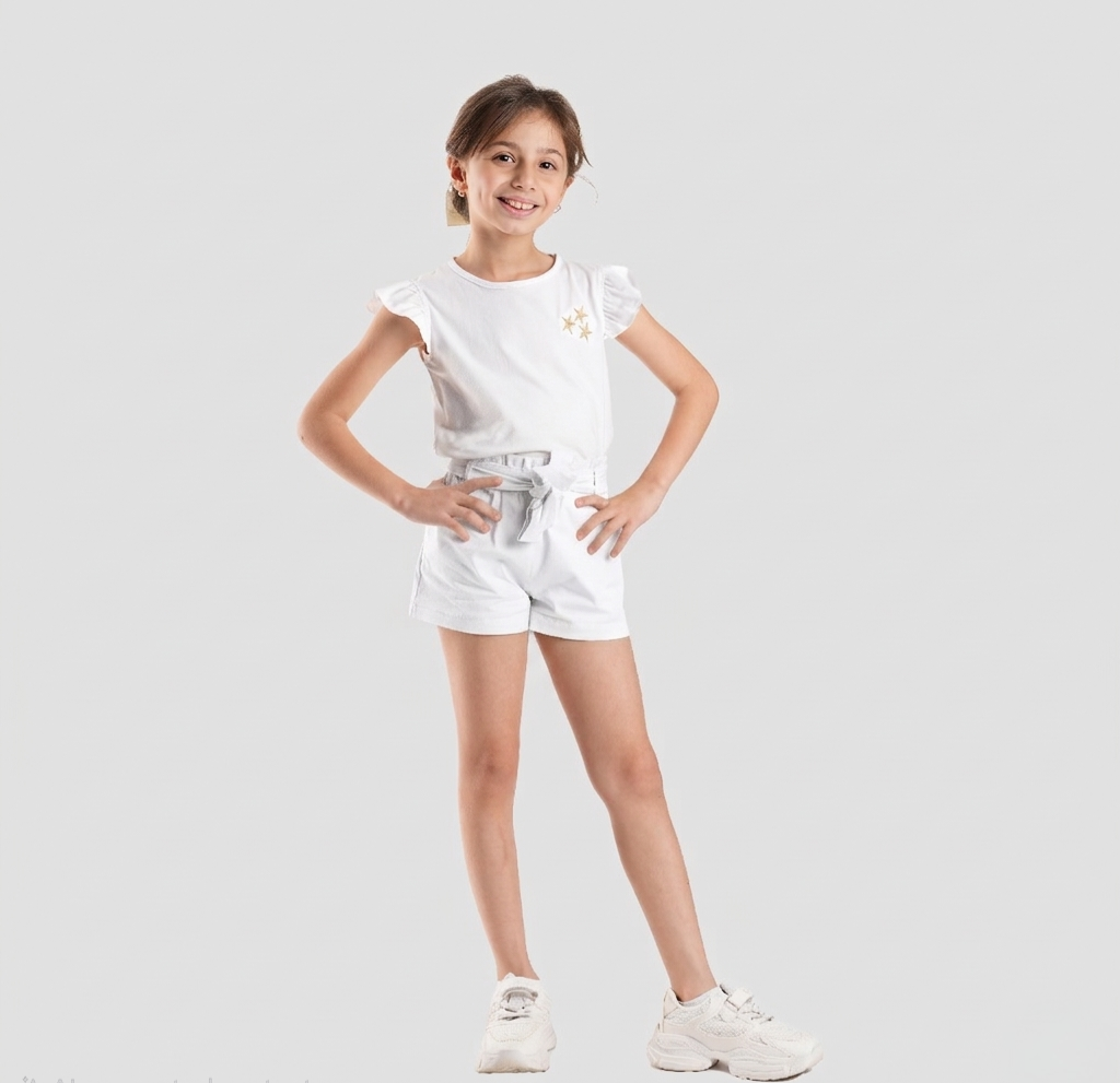 White Short for Girls-GSR-40S