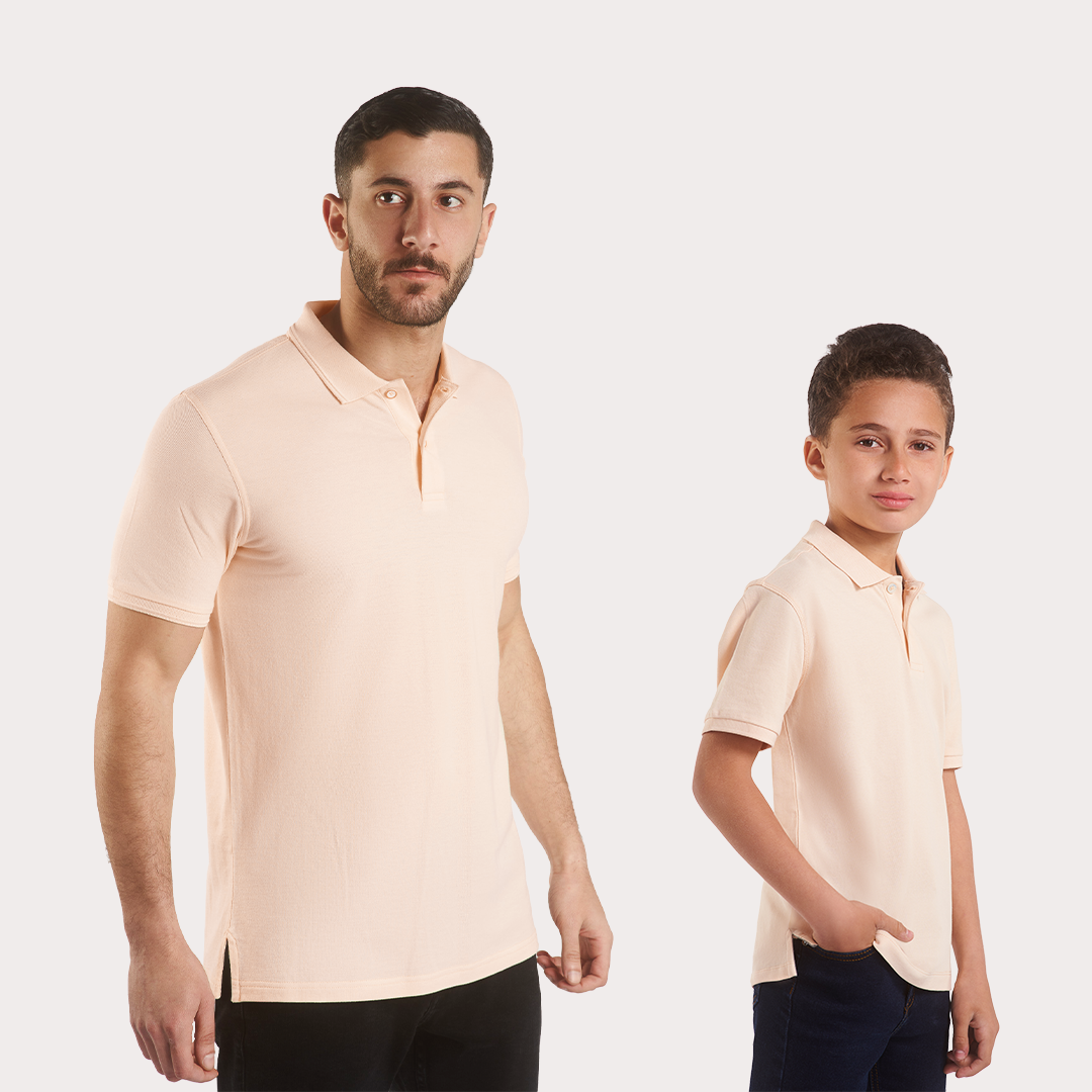 Pale Peach Polo T-Shirt
