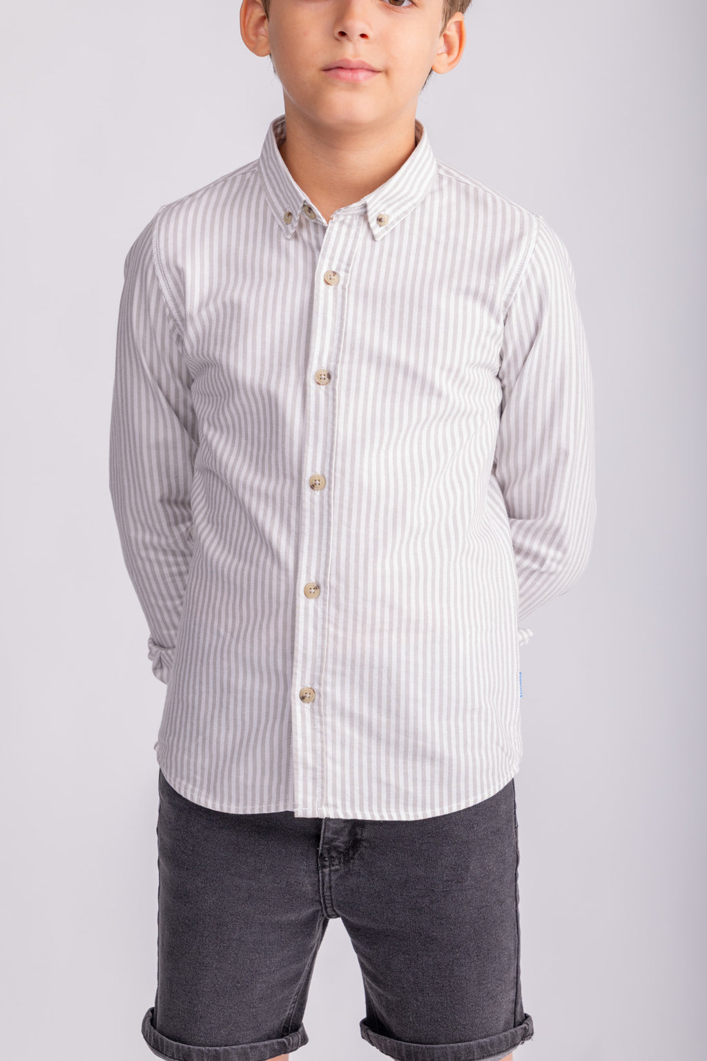Boys Cotton Striped Shirt
