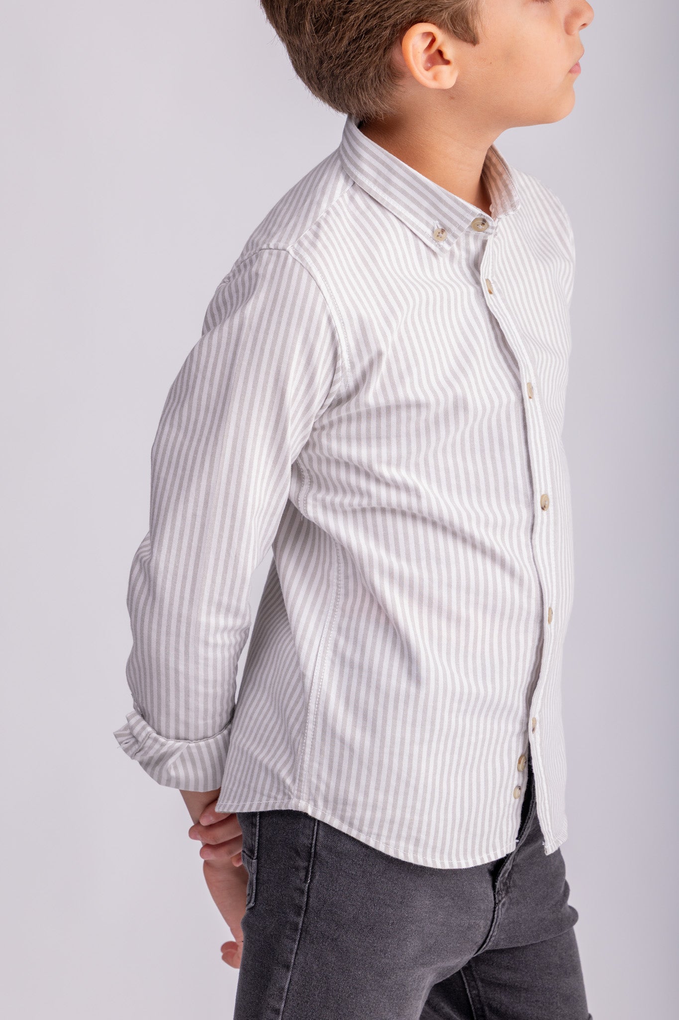 Boys Cotton Striped Shirt