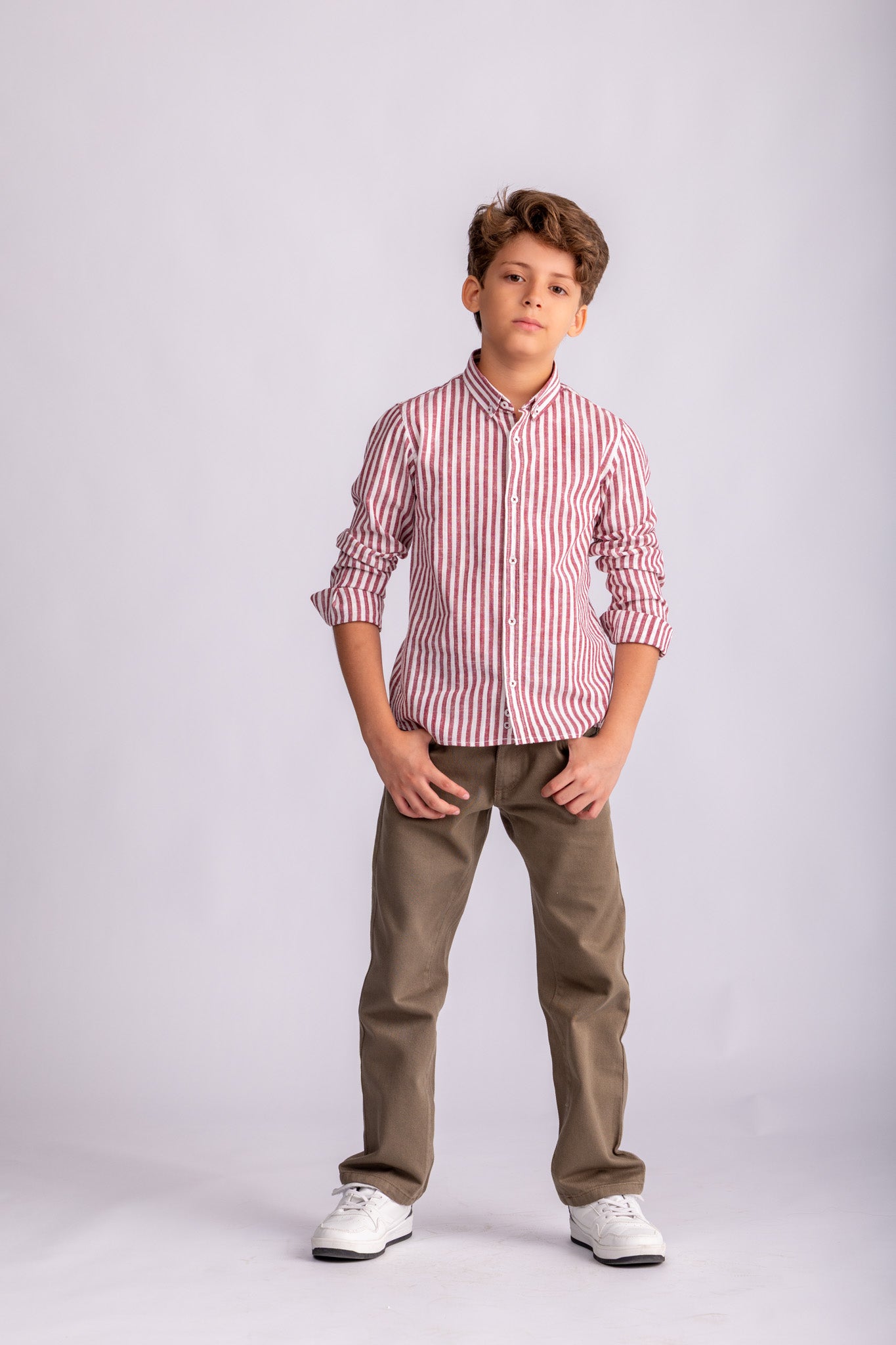 Boys Cotton Striped Shirt