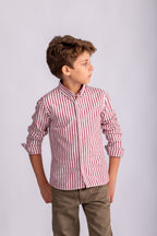 Boys Cotton Striped Shirt