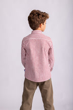 Boys Cotton Striped Shirt
