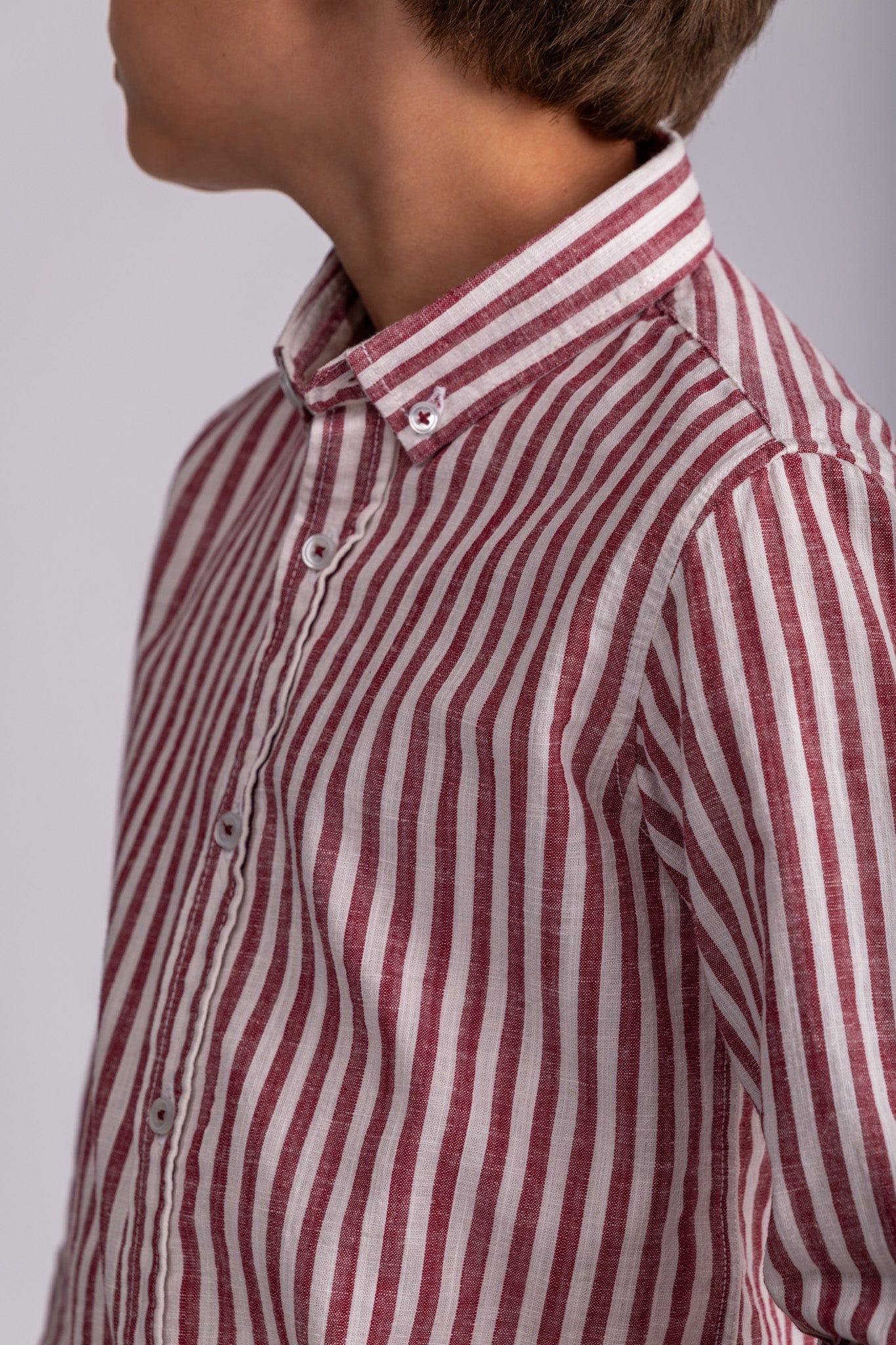 Boys Cotton Striped Shirt
