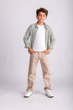 Boys Cotton Striped Shirt