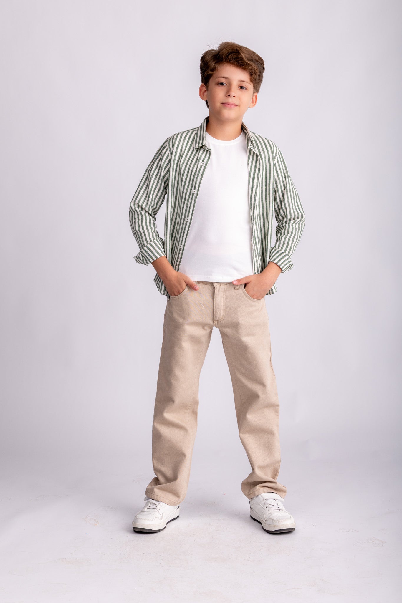 Boys Cotton Striped Shirt