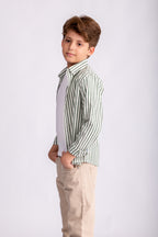 Boys Cotton Striped Shirt