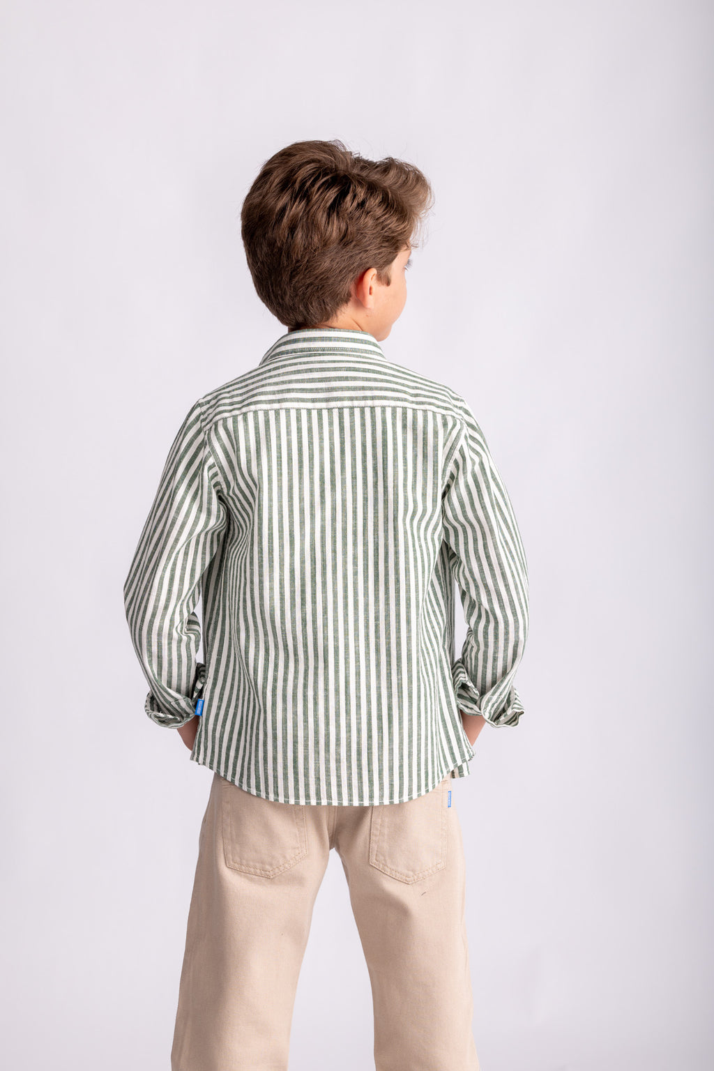 Boys Cotton Striped Shirt