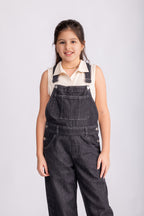 Girls Casual Denim Jumpsuit