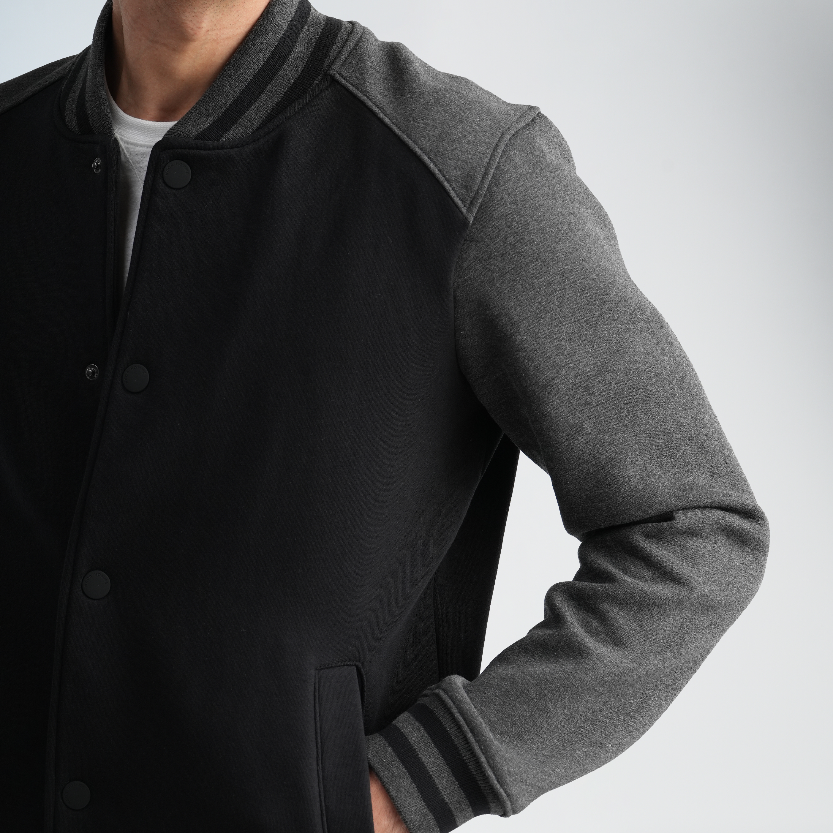 Men's Black*Grey Jacket-MSW-68