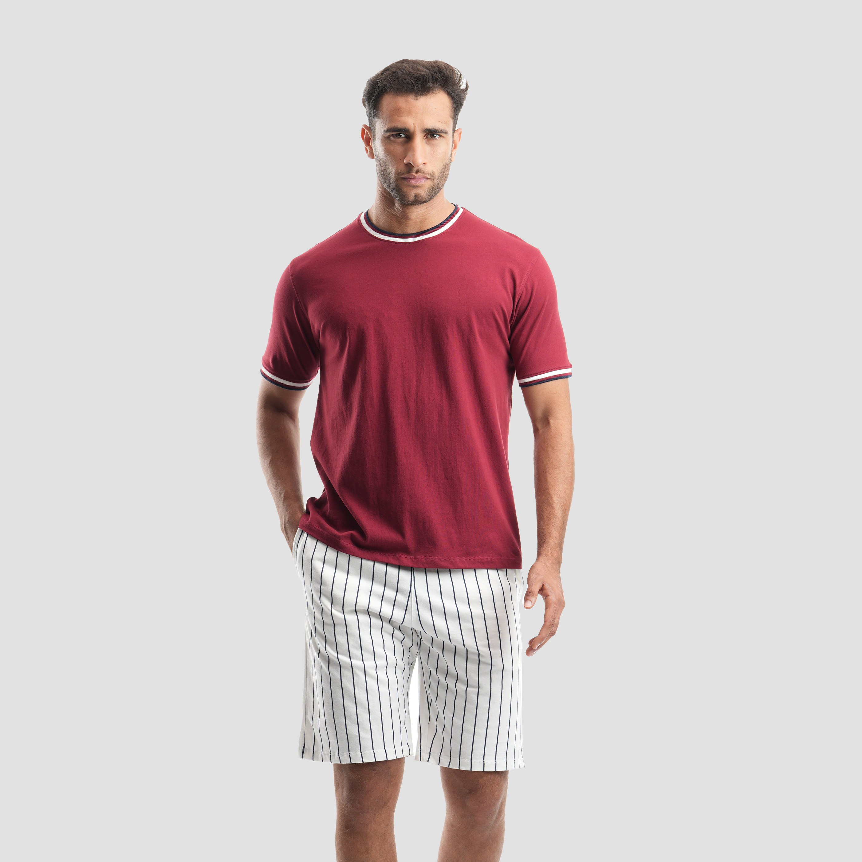 Dark Bordaux pajama set - MPJS-67S - Naga Homme Main image