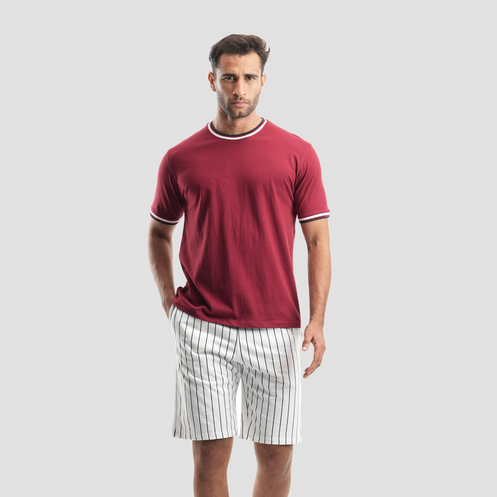 Dark Bordaux pajama set - MPJS-67S - Naga Homme