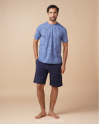 Dark Blue Short Pajamas-(MPJS-59)