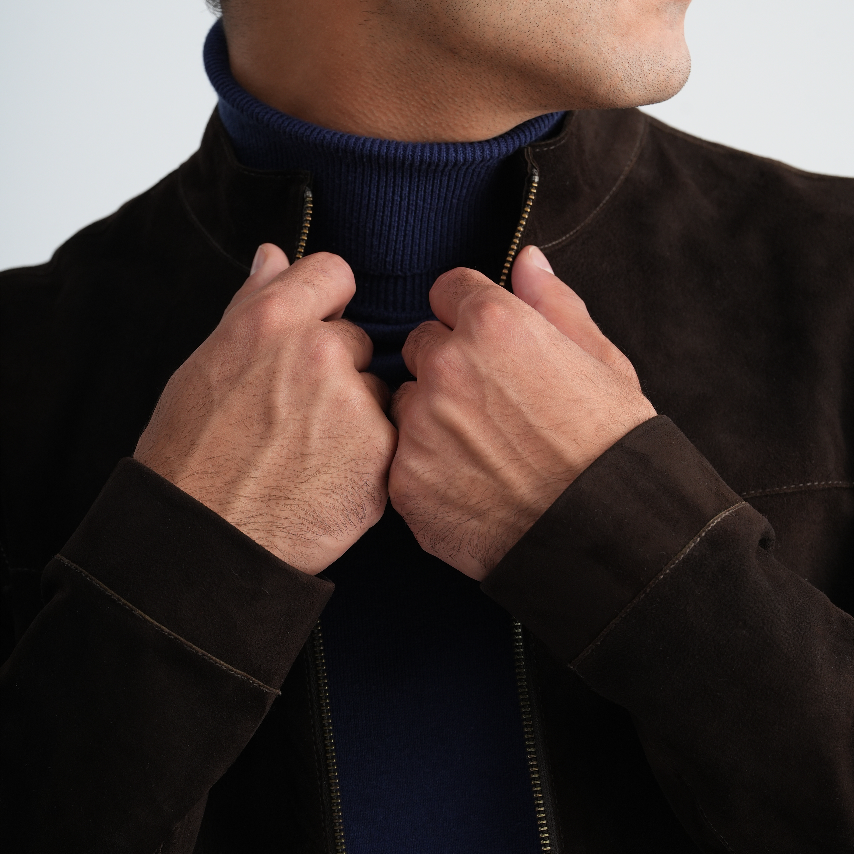 Men's Brown Jacket-MLJ-47