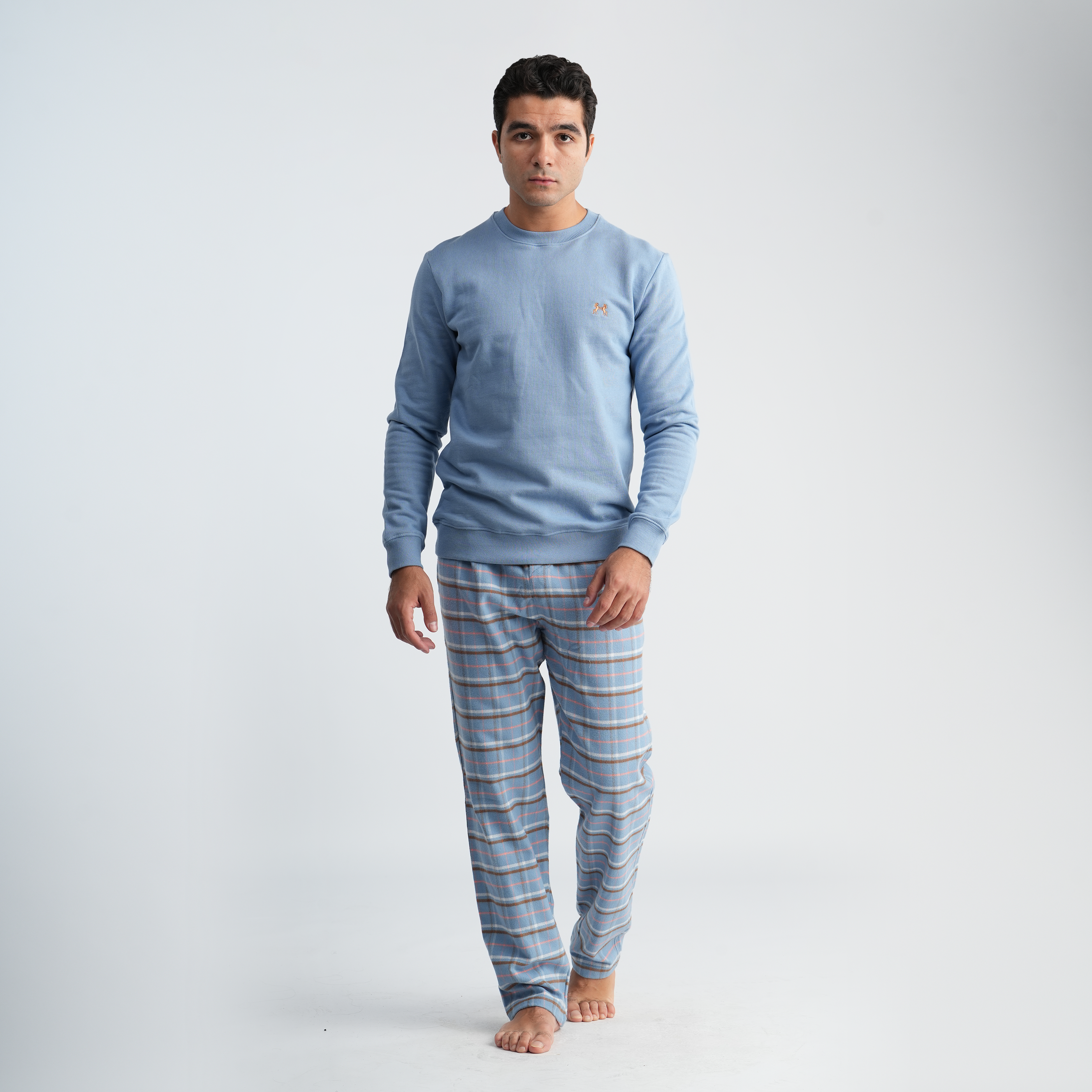 Soft Blue Pajama Set-MPJL178 Main image