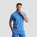Men's Blue Towel T-Shirt (MTSB-01) - Naga Homme
