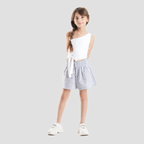 Light Blue Striped Short-GSR-38S - Naga Homme