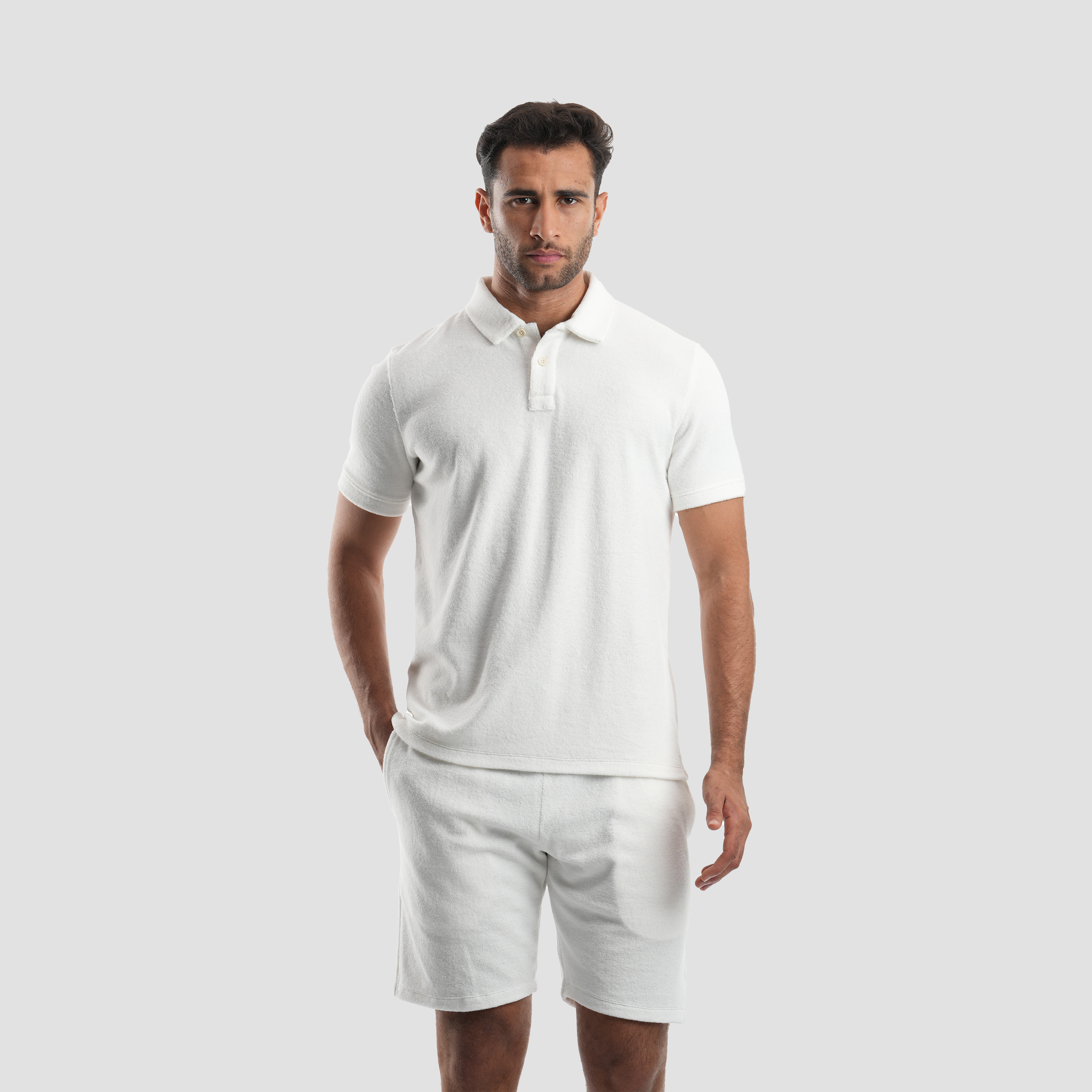 Men's Off-White Towel Short-MSRB-02 - Naga Homme Main image