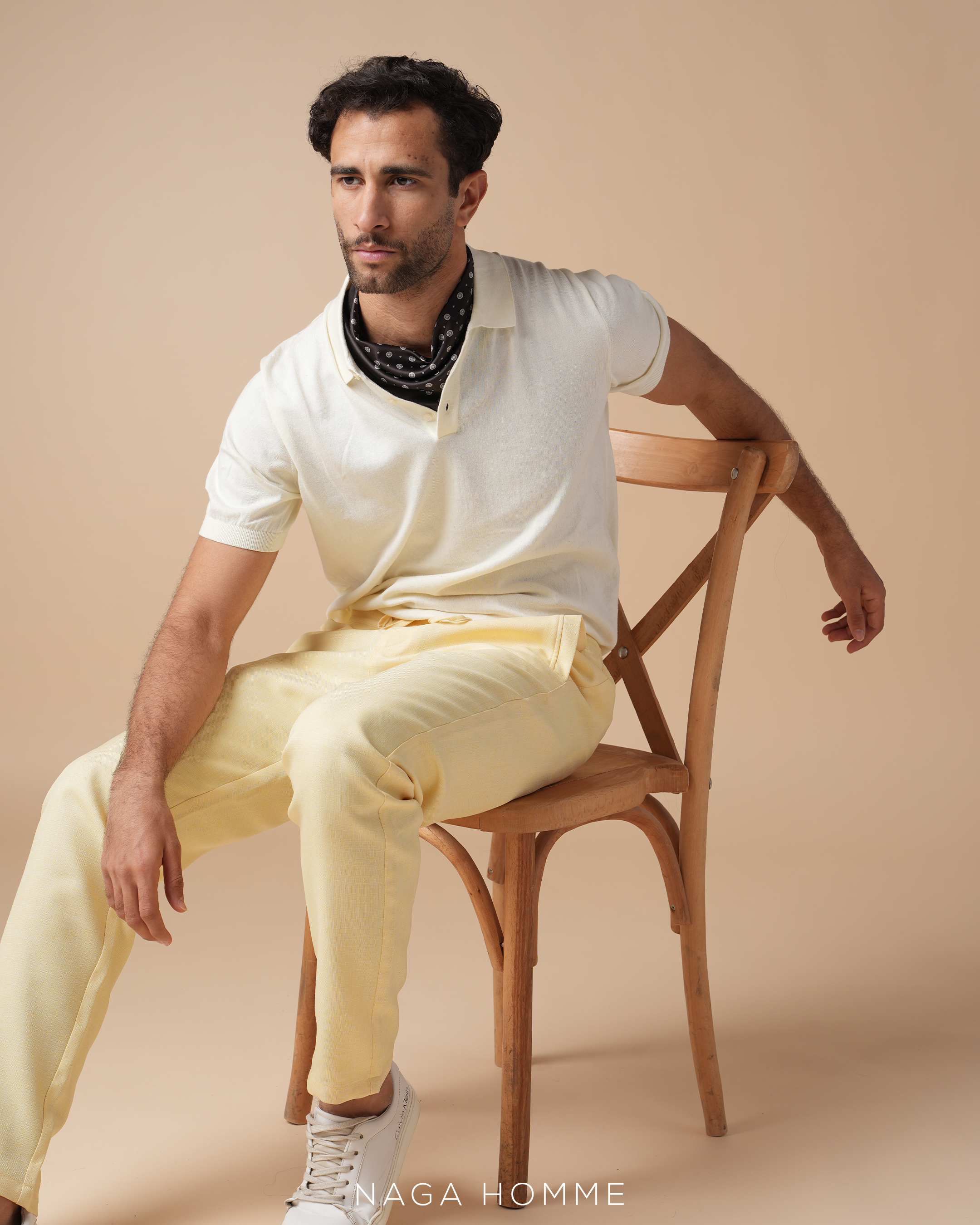 OFF White Plain Short Sleeves Polo - (Mpo141) Secondary image