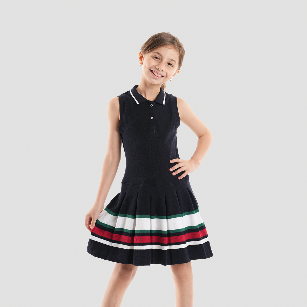 Navy Striped Dress-GDR-33S