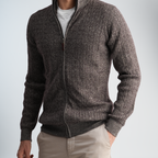 Textured Mock Neck Pullover-MPLJKC-12