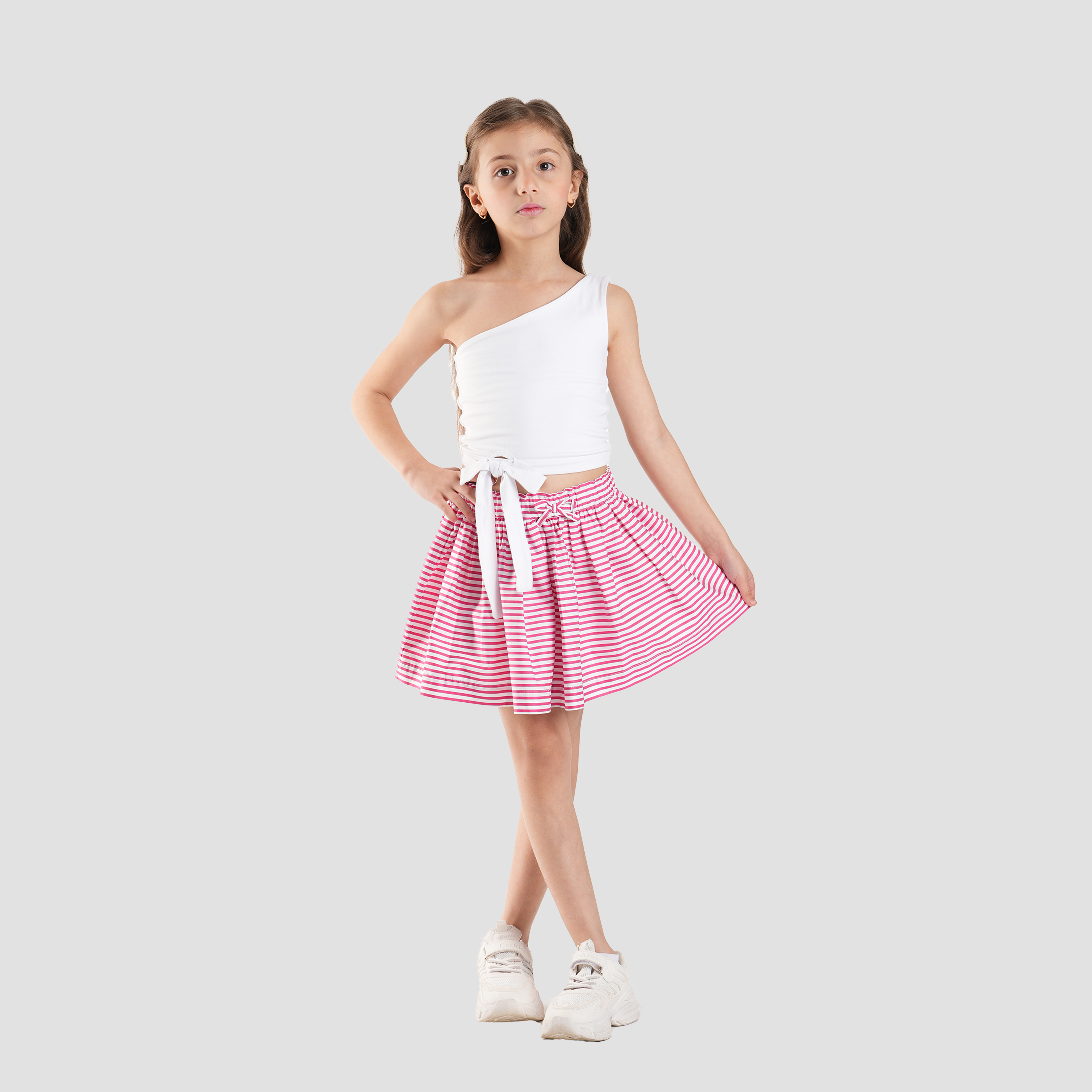 Pink Striped Skirt-GSK-55S - Naga Homme Main image