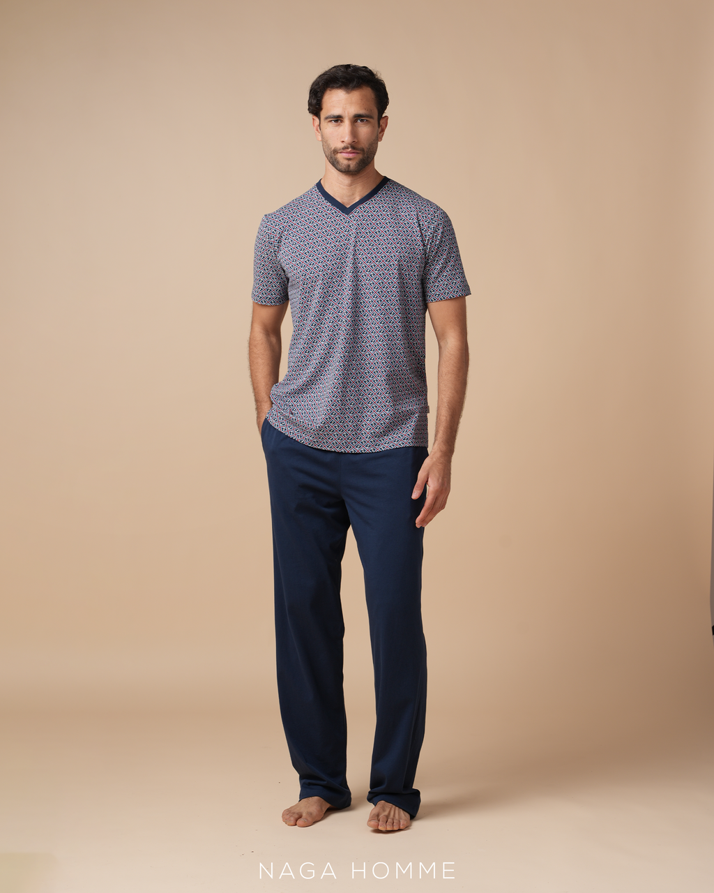 Navy pajama 2 pieces -MPJH180