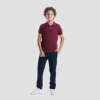 Burgundy Polo Shirt-BPO-93S - Naga Homme