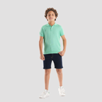Boys' light Green Polo Shirt-BPO-93S - Naga Homme