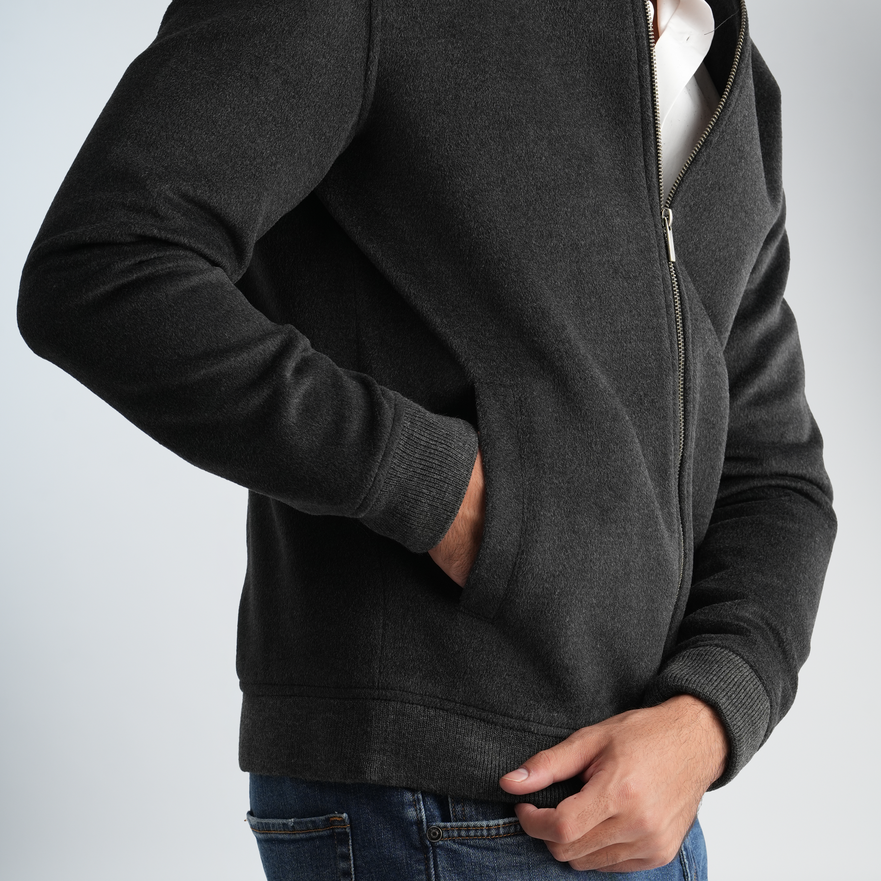 Men's Grey Jacket-MJKF-31