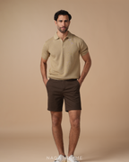 Men's Short sleeve Beige polo (MPO148)