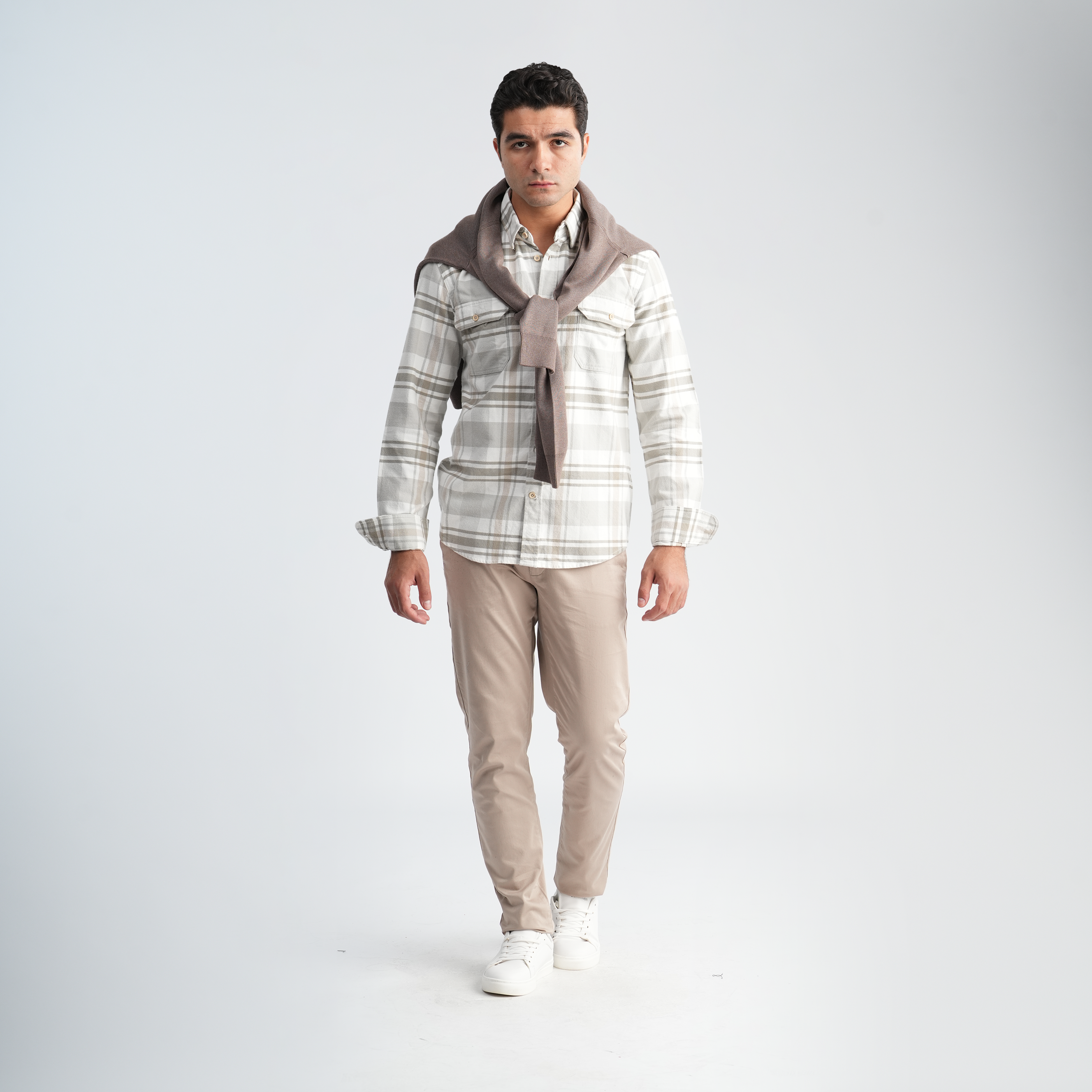 Men's Plaid Shirt-MSH0104