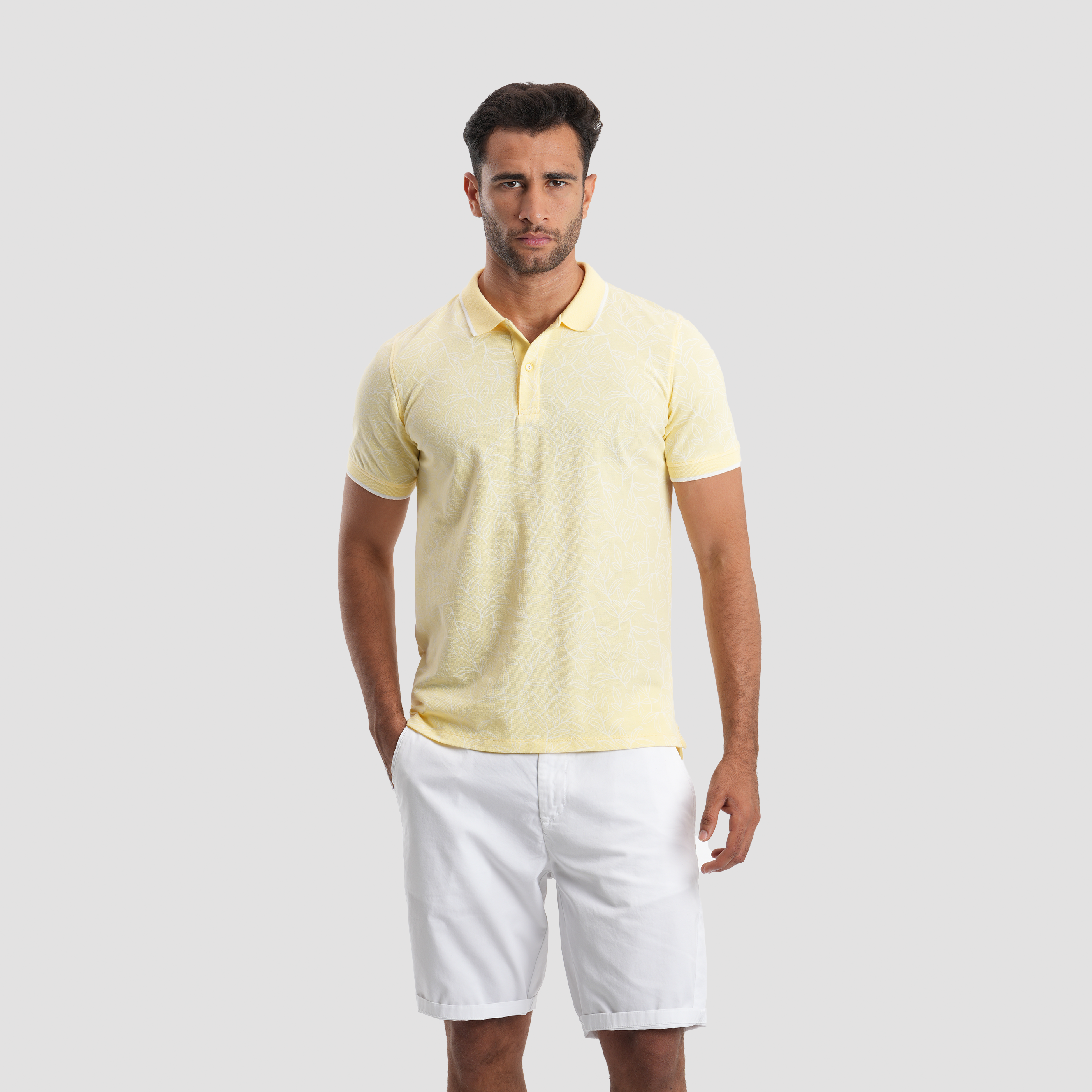 yellow short sleeve men's polo-MPO-97s - Naga Homme Main image