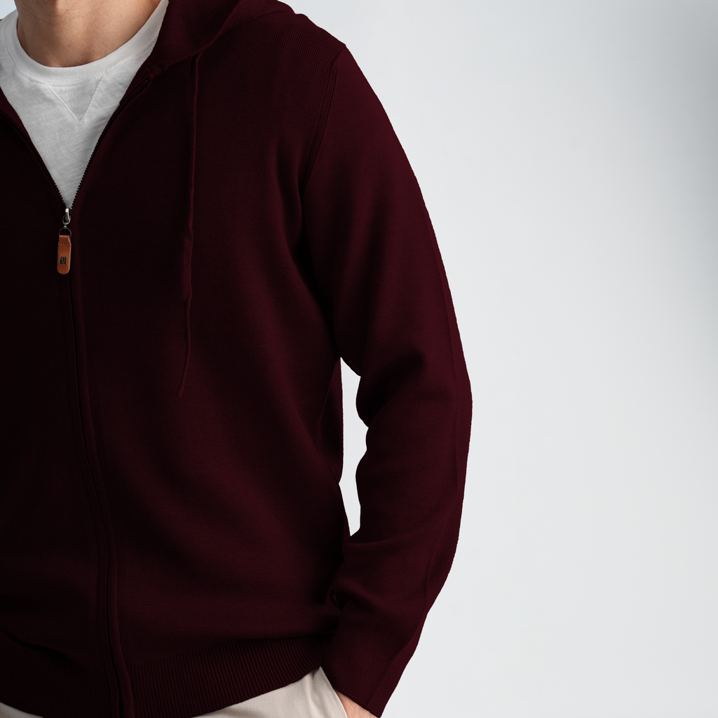 Men's Knit Hoodie-MPLFSH-30