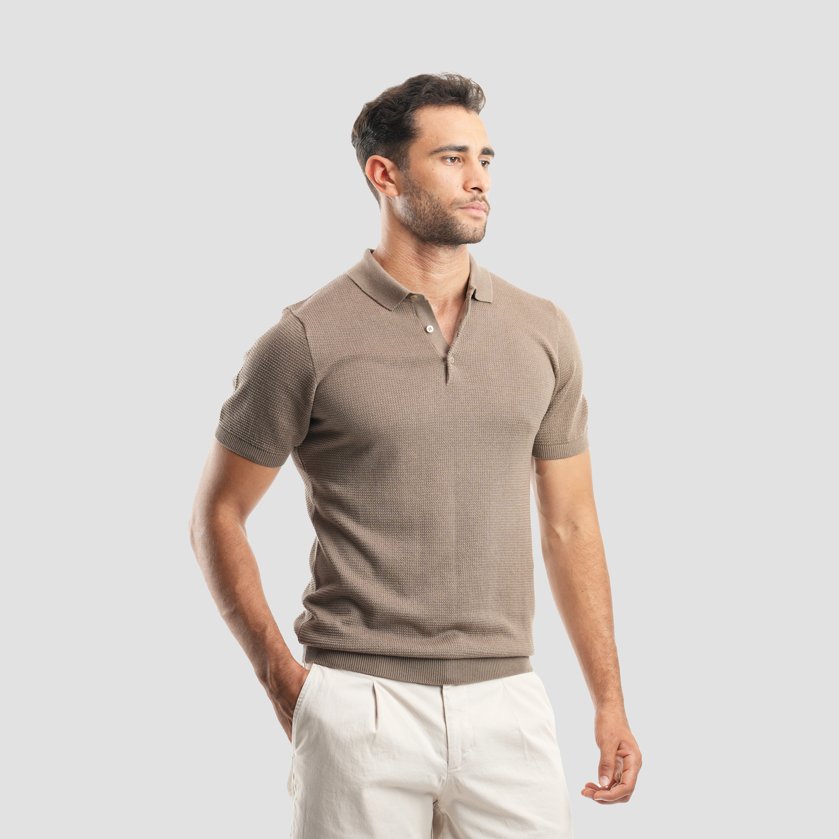 Cafe Textured Polo Shirt (MPO105S)