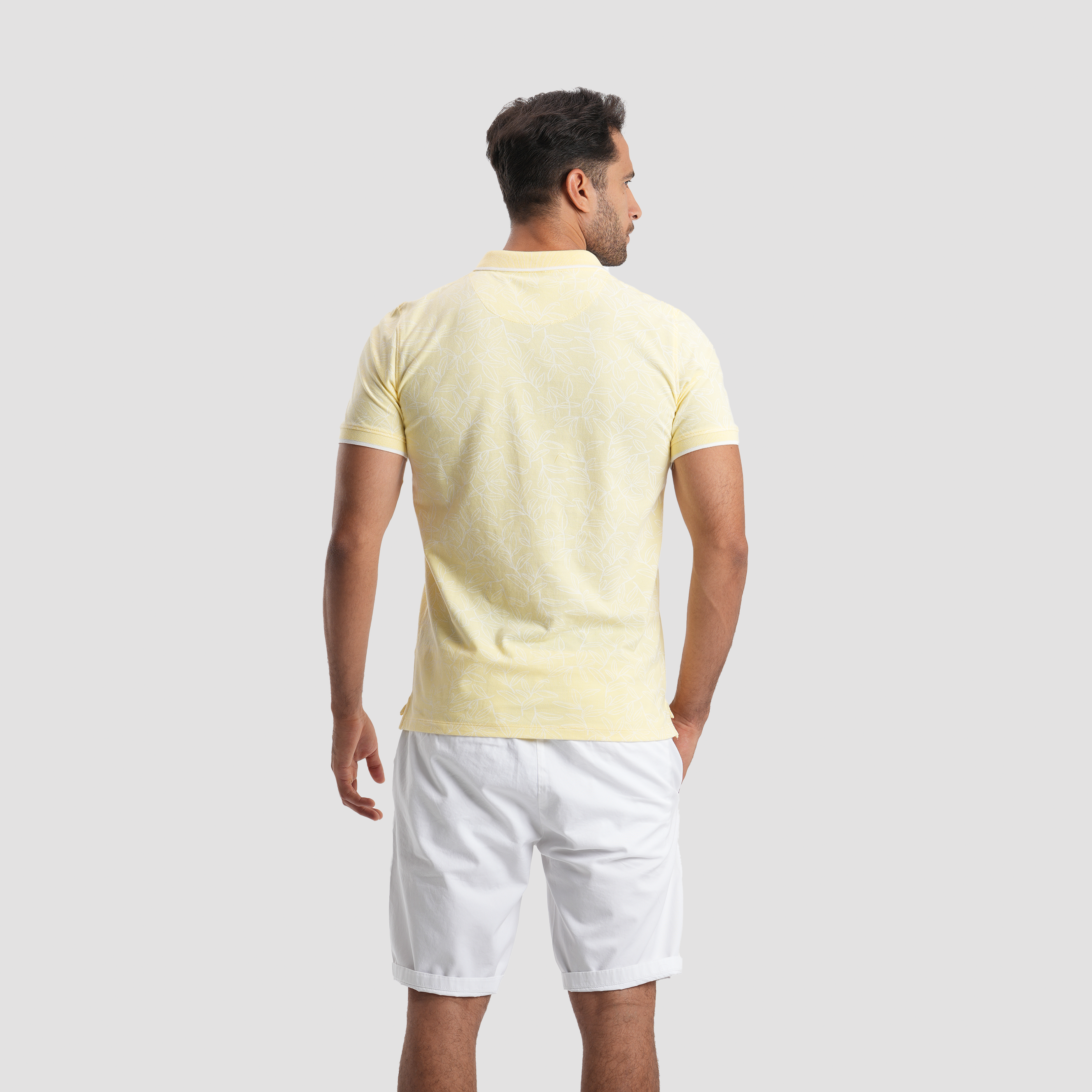 yellow short sleeve men's polo-MPO-97s