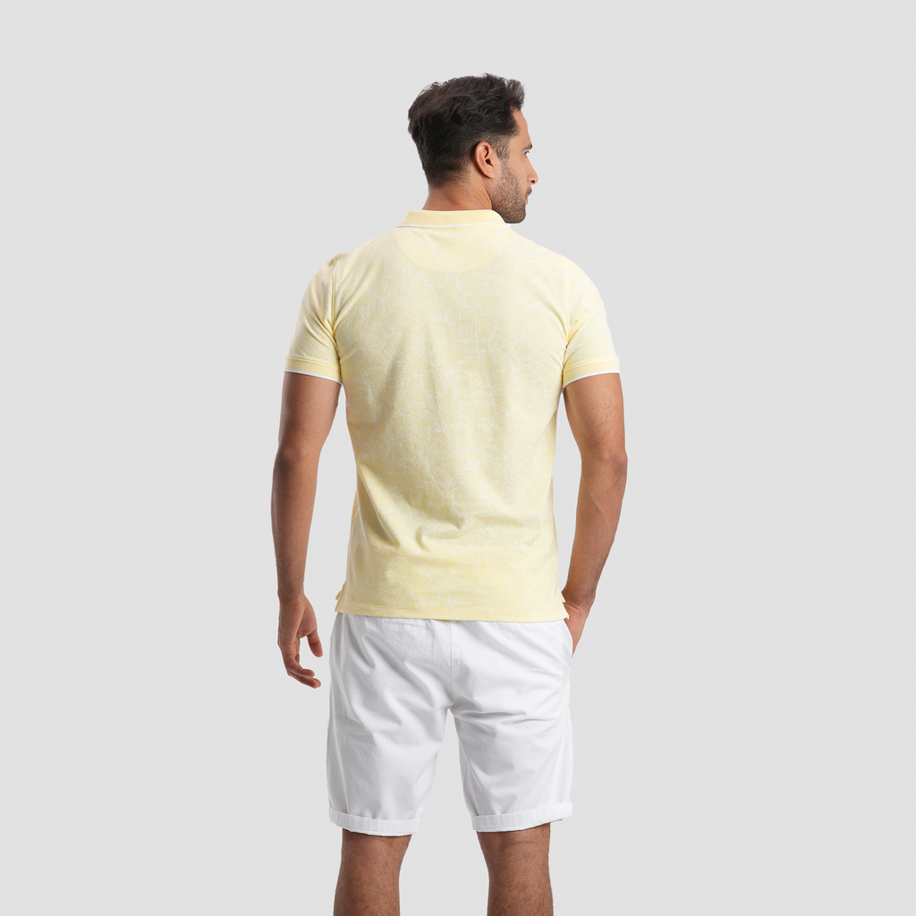 yellow short sleeve men's polo-MPO-97s - Naga Homme